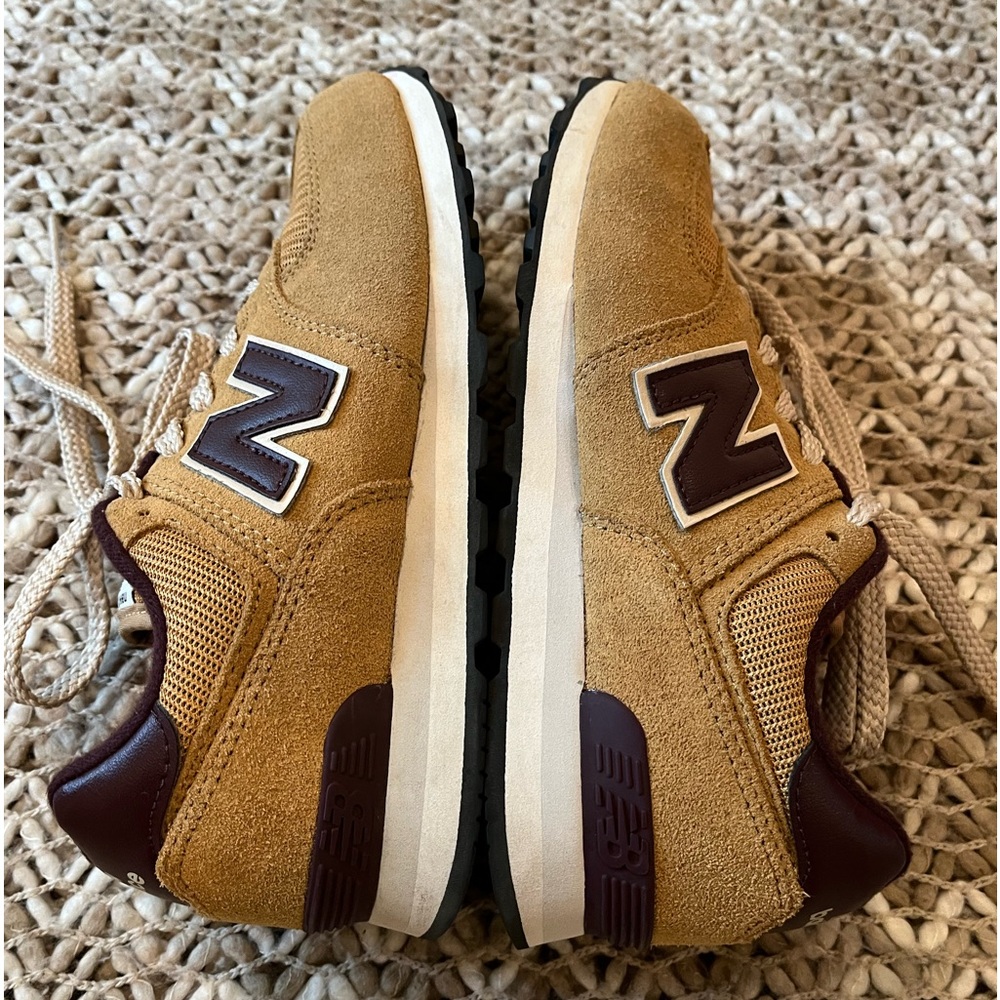 New Balance Classic 574 Tan and Dark Brown Suede